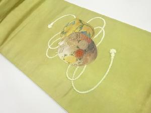 壺に器・紐模様袋帯